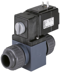 Solenoid Valve 20mm Glued Sleeves NC Plastic FKM 0-1bar/15psi 24VAC/DC Vacuum 0131 53882