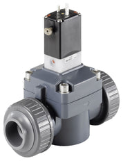 Solenoid Valve 50mm Glued Sleeves NC Plastic EPDM 0.5-6bar/7-87psi 230VAC 142 42247