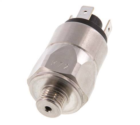 10 to 100bar SPDT Stainless Steel Pressure Switch G1/4'' 250VAC Flat Connector EPDM