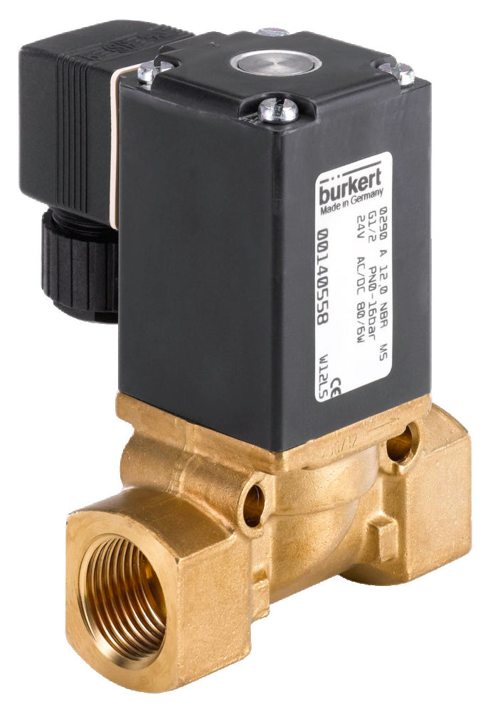 Solenoid Valve G3/4'' NC Brass FKM 0-16bar/232psi 230VAC Vacuum Oxygen Fat/Oil Free 290 59043