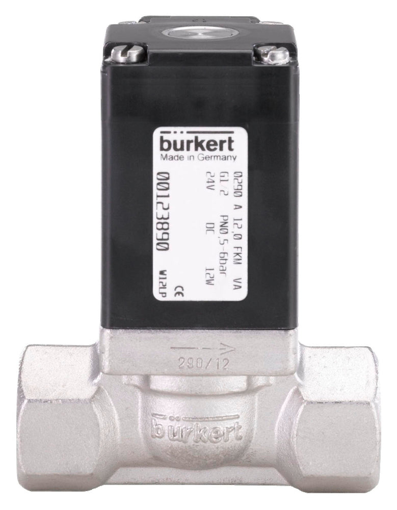 Solenoid Valve NPT 1'' NC Stainless Steel FKM 0-16bar/232psi 24VAC/DC Vacuum 290 452253