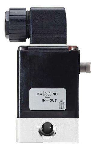 Solenoid Valve 3/2 NC G1/4'' Plastic FKM 0-5bar/73psi 230VAC 0330 24607