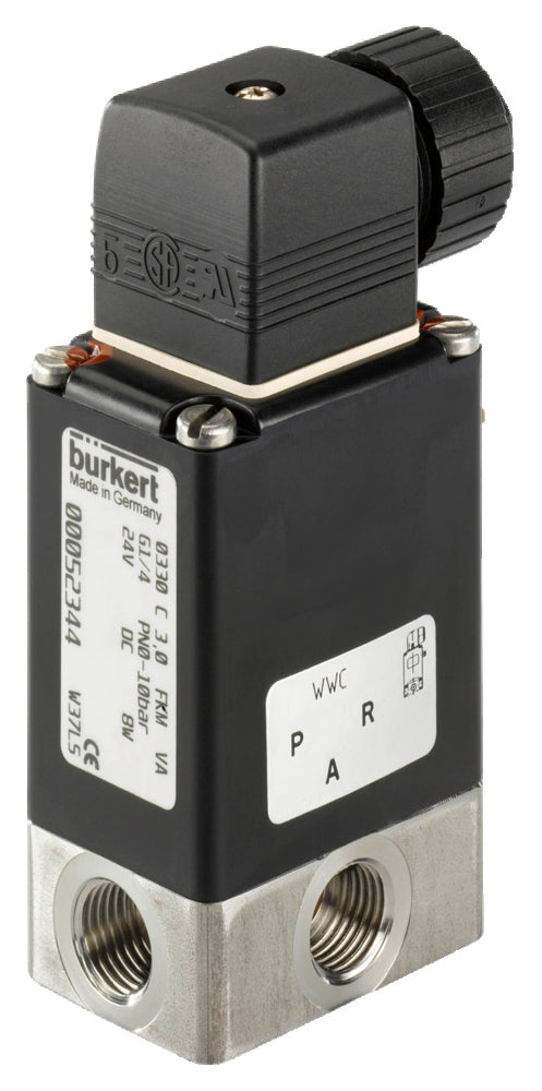 Solenoid Valve 3/2 NO 1/4'' NPT Stainless Steel 24VDC 0330 462223