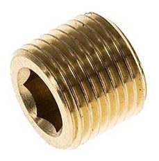 G 1/2'' Brass Closing plug with Inner Hex without collar 16 Bar [2 Pieces]