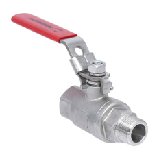 R/Rp 1-1/2'' 2-Piece 2-Way Stainless Steel Ball Valve 69 bar RTFE - TamesonPRO 1112-112