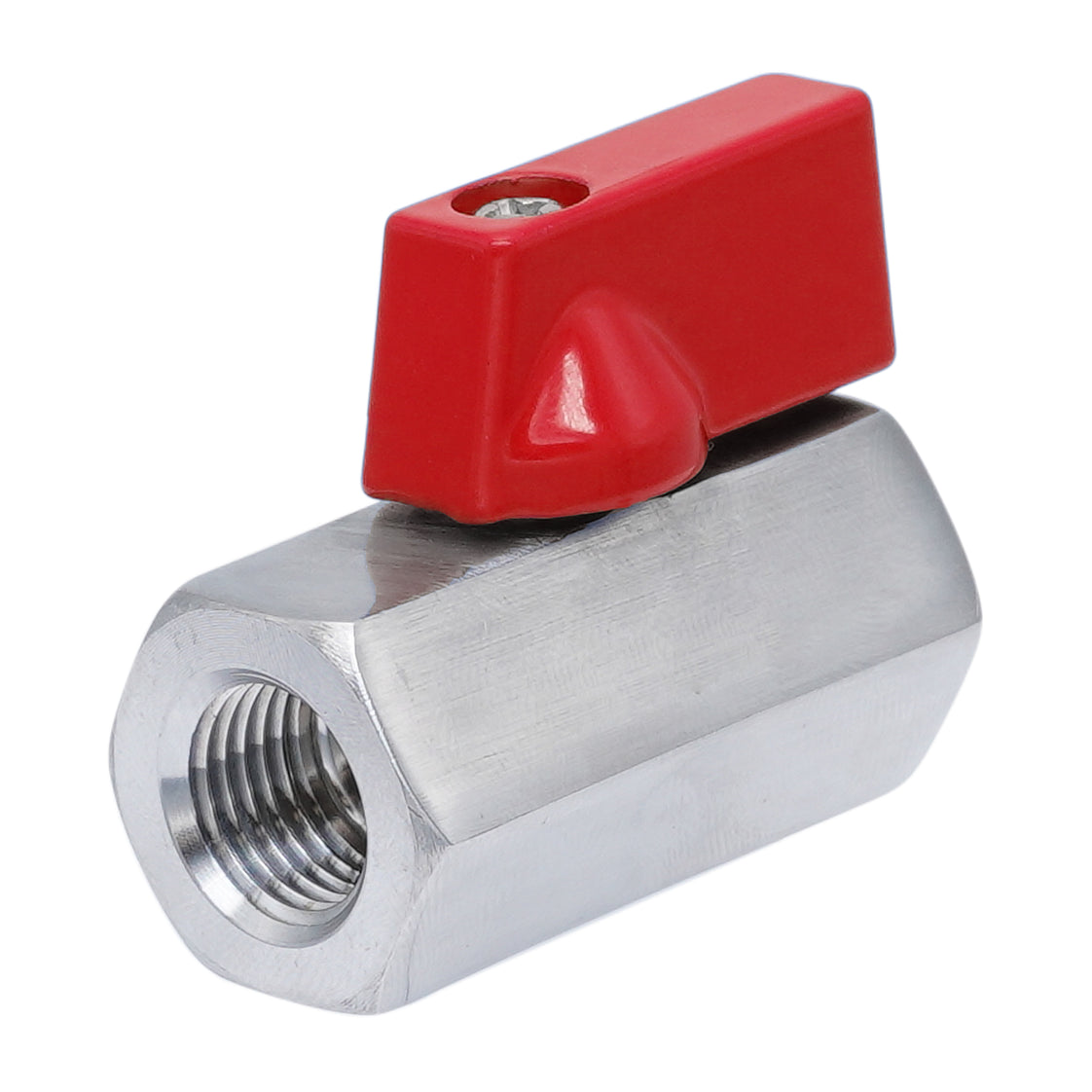 G 1/8'' F/F 2-Way Stainless Steel Mini Ball Valve 69 bar PTFE - TamesonPRO 1113-018-F
