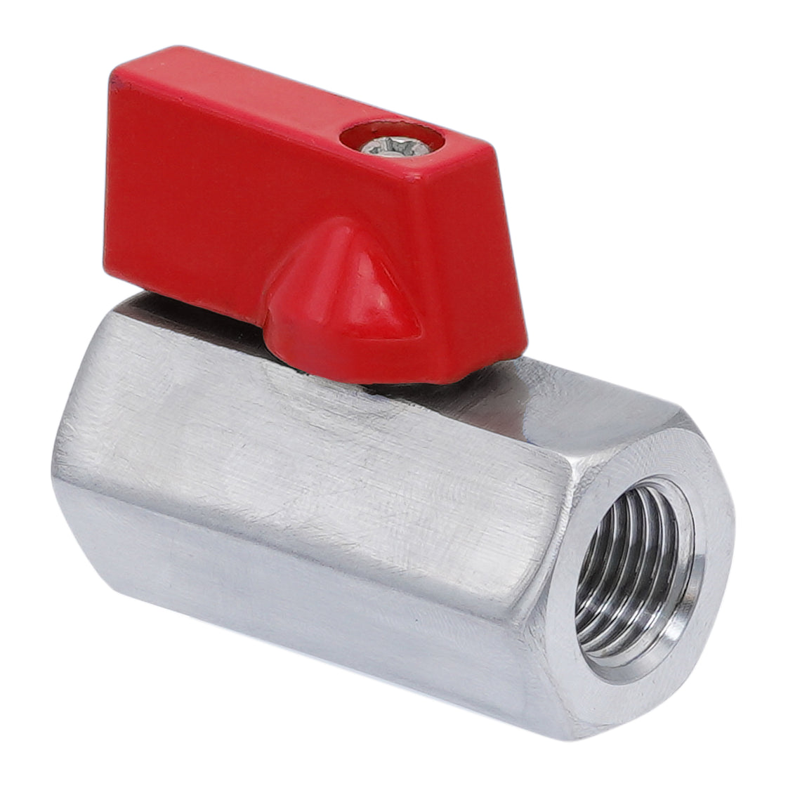G 1/2'' F/F 2-Way Stainless Steel Mini Ball Valve 69 bar PTFE - TamesonPRO 1113-012-F