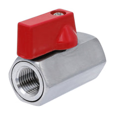 G 1/8'' F/F 2-Way Stainless Steel Mini Ball Valve 69 bar PTFE - TamesonPRO 1113-018-F