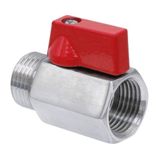 G 1/4'' M/F 2-Way Stainless Steel Mini Ball Valve 69 bar PTFE - TamesonPRO 1113-014-MF