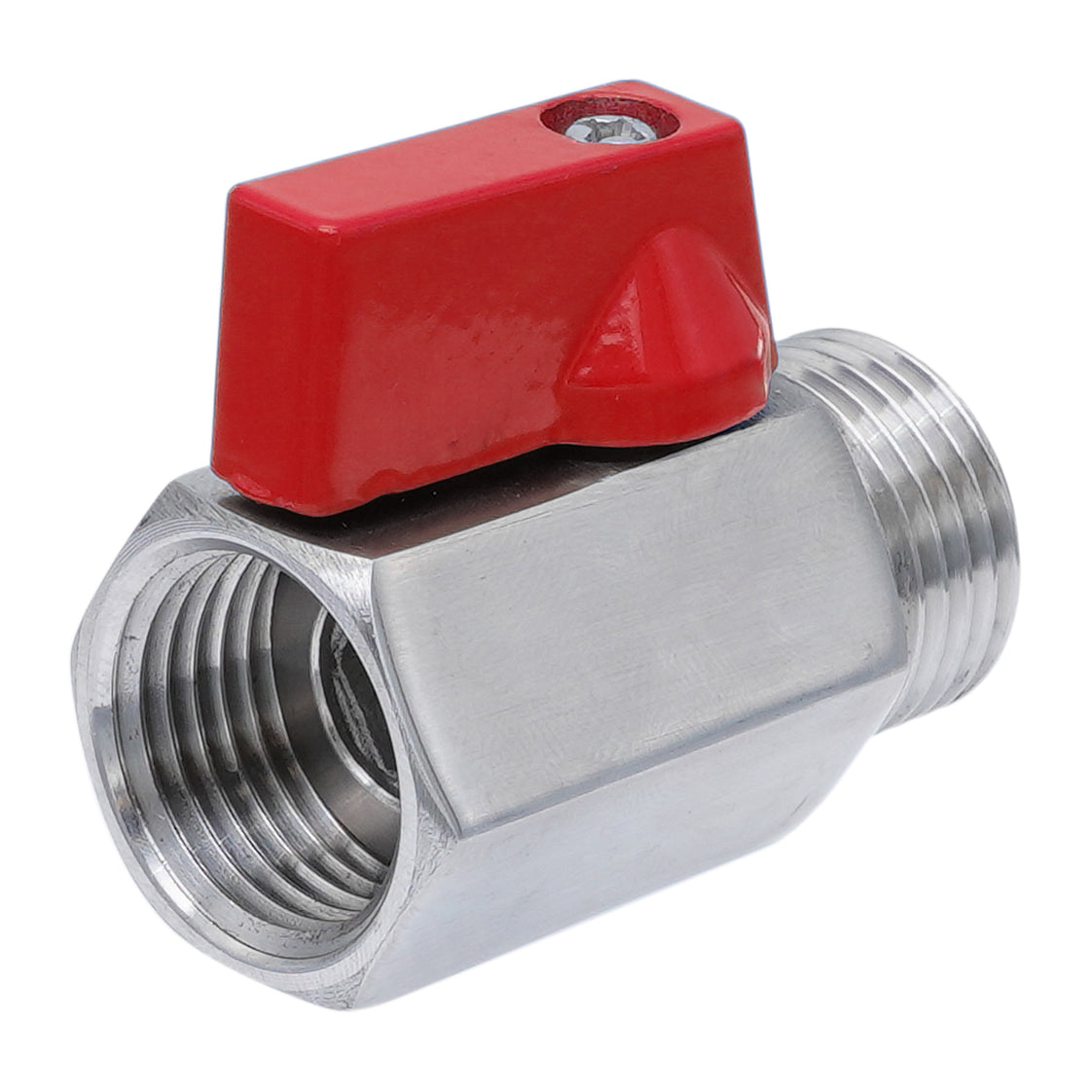 G 3/8'' M/F 2-Way Stainless Steel Mini Ball Valve 69 bar PTFE - TamesonPRO 1113-038-MF