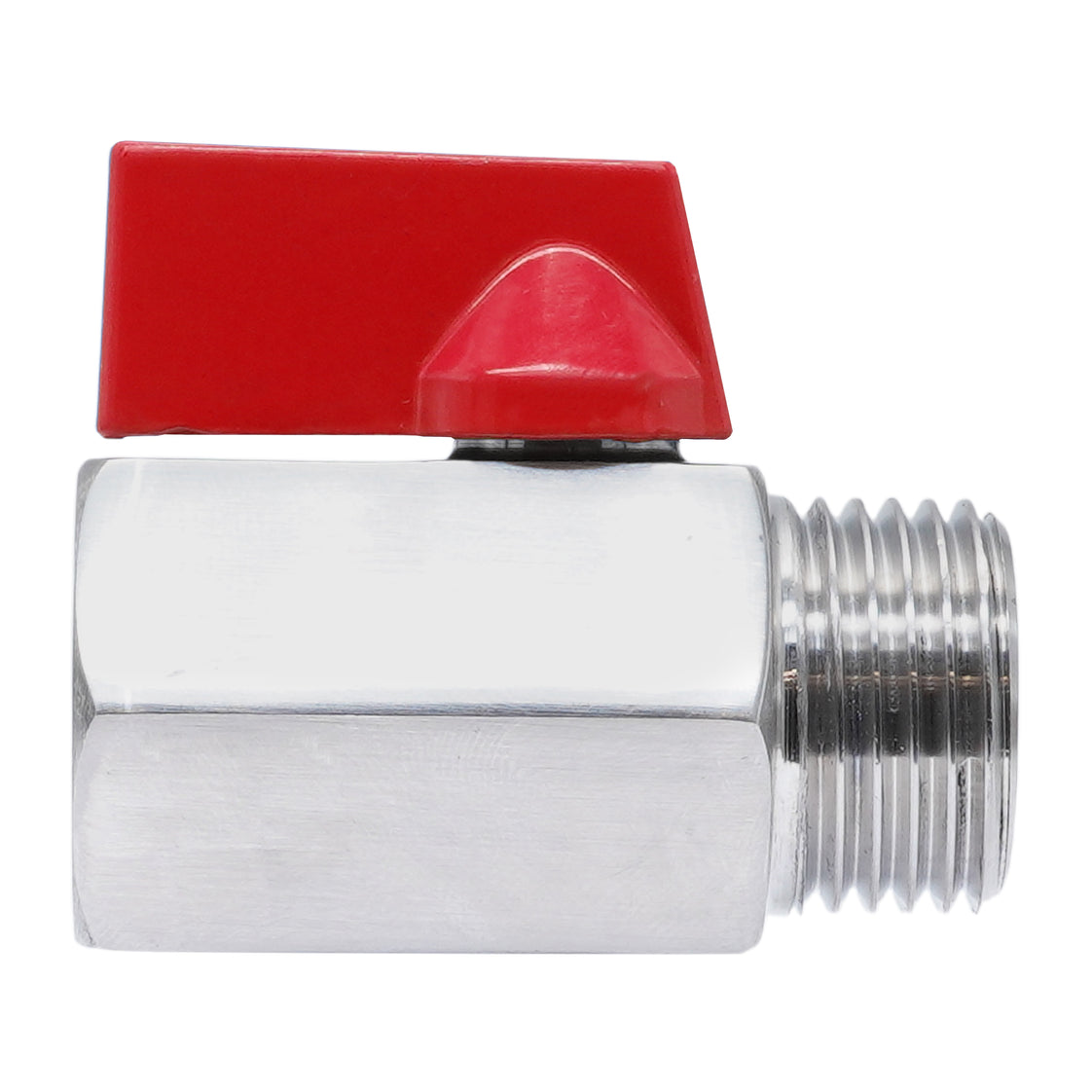 G 1/4'' M/F 2-Way Stainless Steel Mini Ball Valve 69 bar PTFE - TamesonPRO 1113-014-MF