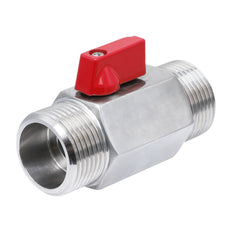 G 1/2'' M/M 2-Way Stainless Steel Mini Ball Valve 69 bar PTFE - TamesonPRO 1113-012-M