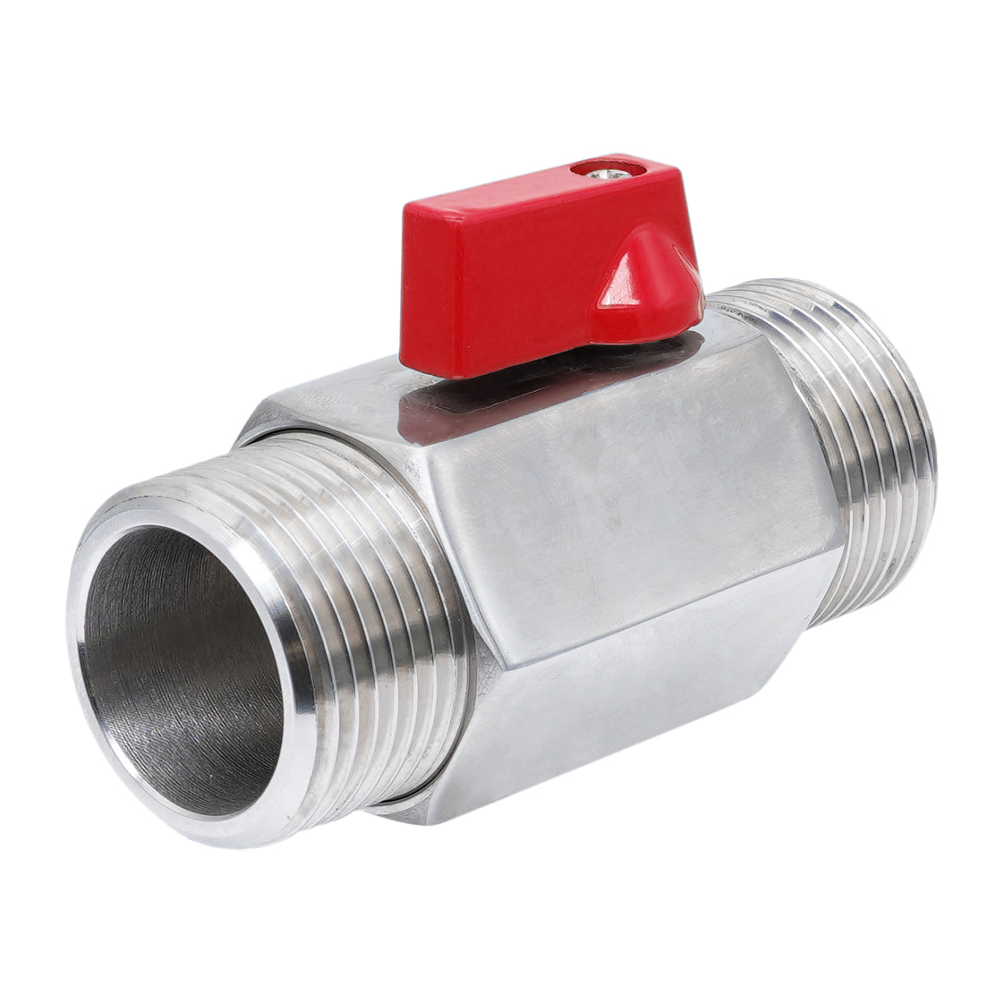 G 1/2'' M/M 2-Way Stainless Steel Mini Ball Valve 69 bar PTFE - TamesonPRO 1113-012-M