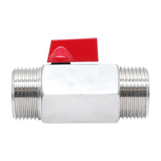 G 1/2'' M/M 2-Way Stainless Steel Mini Ball Valve 69 bar PTFE - TamesonPRO 1113-012-M
