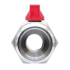 G 1/2'' M/M 2-Way Stainless Steel Mini Ball Valve 69 bar PTFE - TamesonPRO 1113-012-M