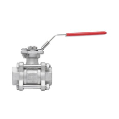 Rp 4'' 3-Piece 2-Way Stainless Steel Ball Valve 69 bar RTFE ISO-Top F10/F12 - TamesonPRO 1121-400