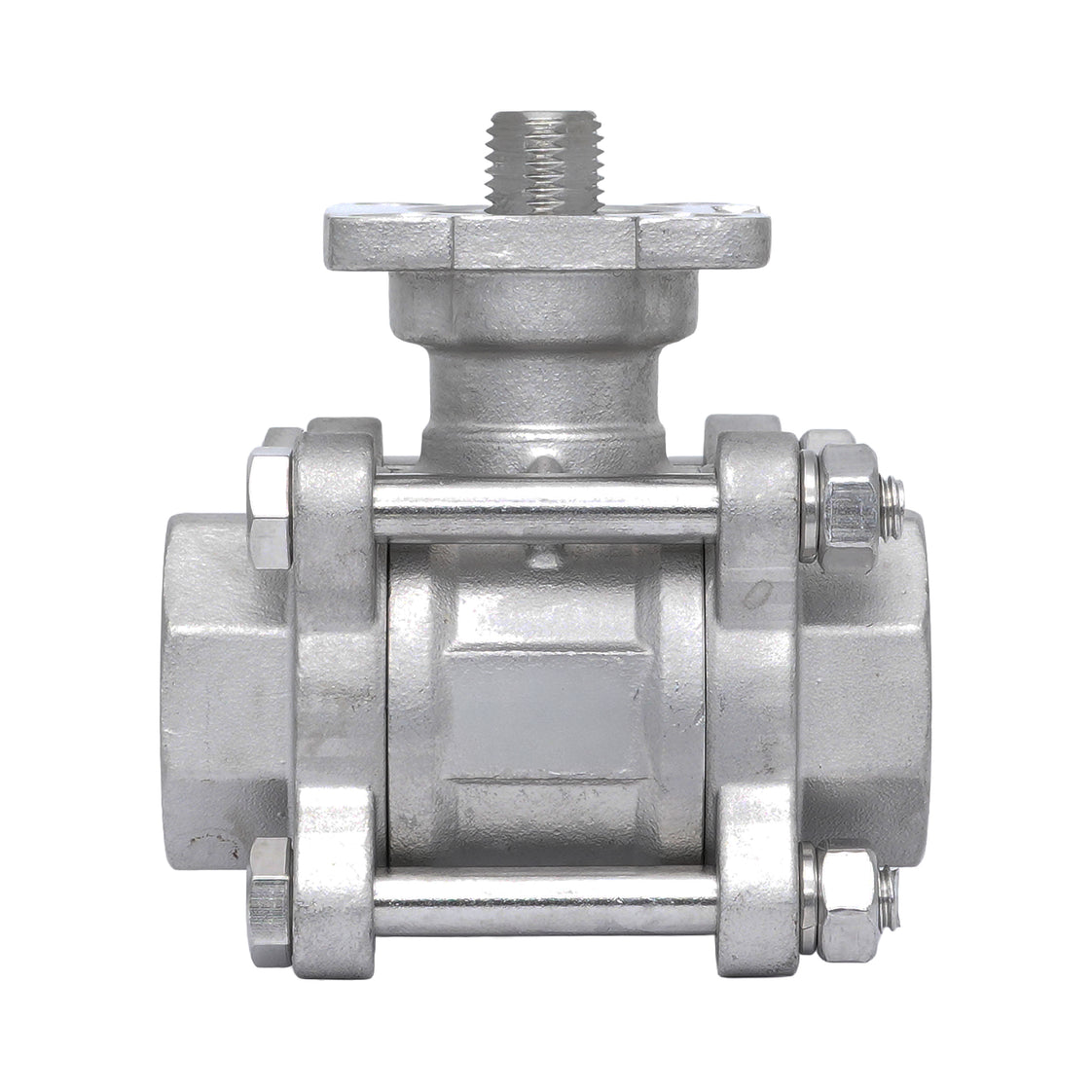 Rp 4'' 3-Piece 2-Way Stainless Steel Ball Valve 69 bar RTFE ISO-Top F10/F12 - TamesonPRO 1121-400