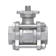 Rp 2'' 3-Piece 2-Way Stainless Steel Ball Valve 69 bar RTFE ISO-Top F05/F07 - TamesonPRO 1121-200