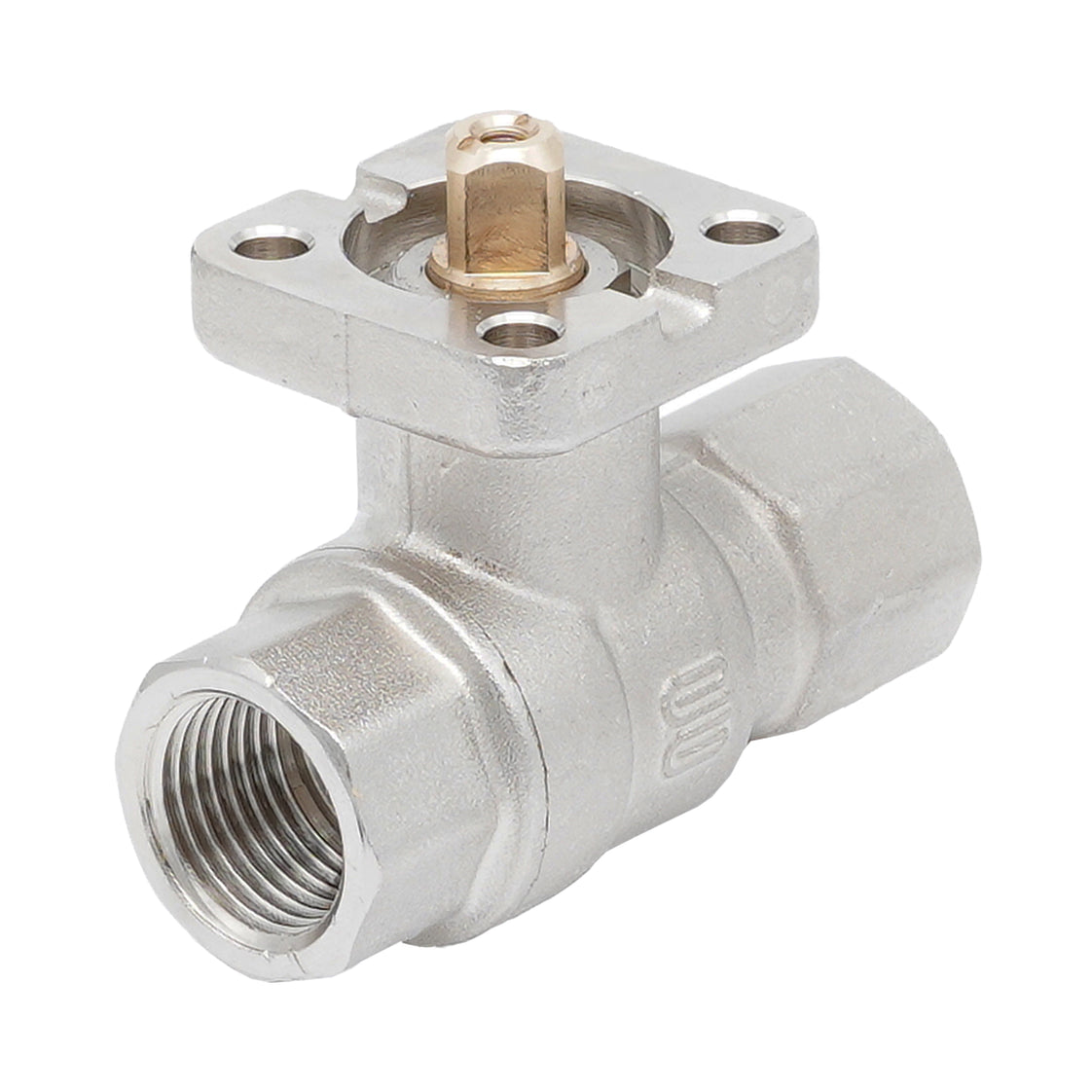 Rp 1/2" 2-way Brass Ball Valve ISO-Top F03 PN40