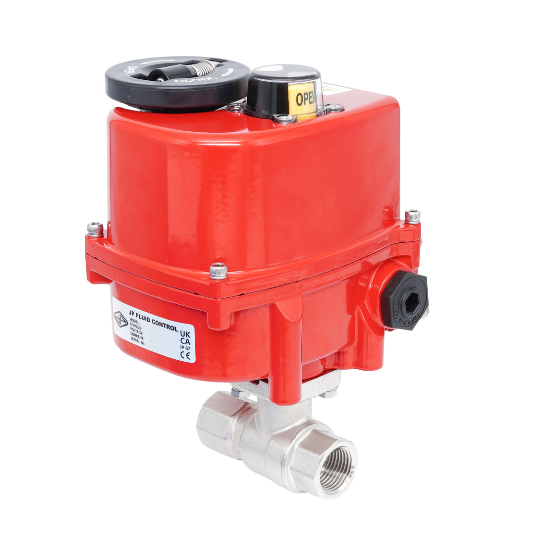 Rp 1/4" 2-Way Modulating Electric Brass Ball Valve 24 V AC/DC