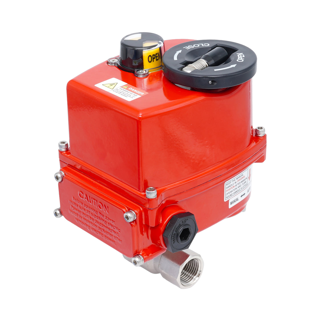 Rp 3/4" 2-Way Modulating Electric Brass Ball Valve 24 V AC/DC