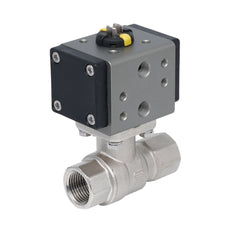 Rp 1/2" 2-Way Pneumatic Brass Ball Valve - Double Acting