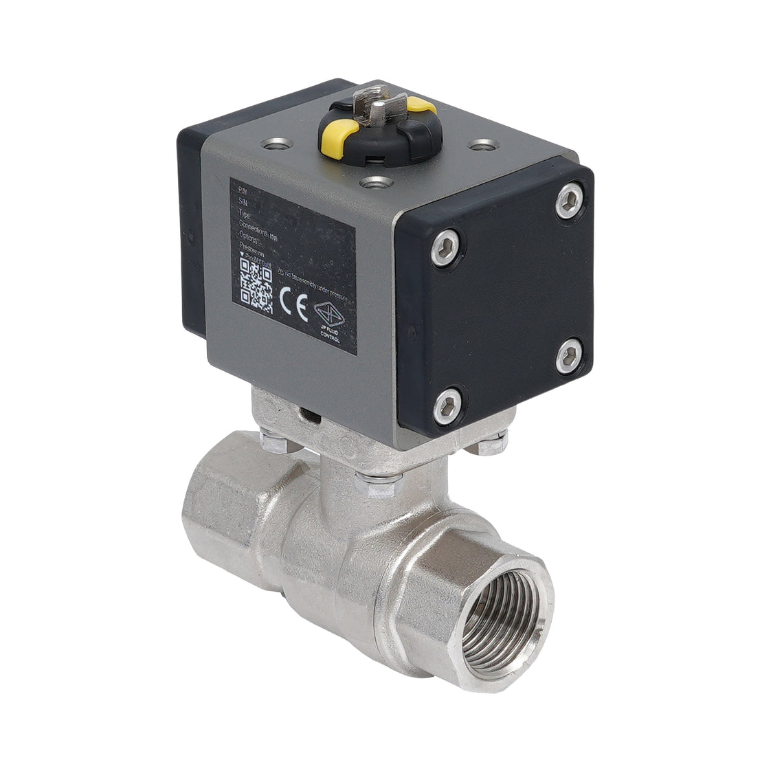 Rp 1/2" 2-Way Pneumatic Brass Ball Valve - Double Acting