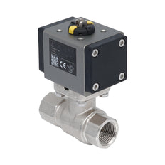Rp 1/2" 2-Way Pneumatic Brass Ball Valve - Double Acting