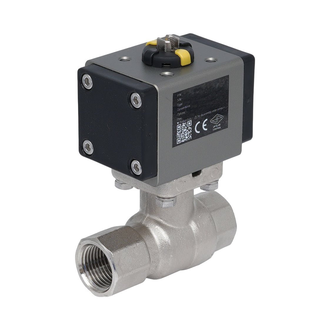 Rp 1/2" 2-Way Pneumatic Brass Ball Valve - Double Acting