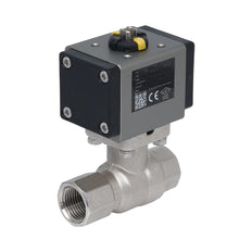 Rp 1/4" 2-Way Pneumatic Brass Ball Valve - Double Acting