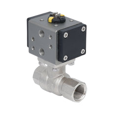 Rp 1/2" 2-Way Pneumatic Brass Ball Valve - Double Acting