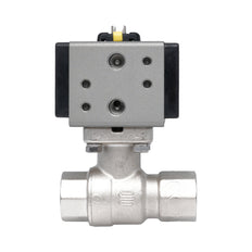 Rp 3/8" 2-Way Pneumatic Brass Ball Valve - Double Acting