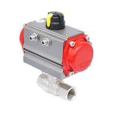 Rp 1/2" 2-Way Pneumatic Brass Ball Valve - Spring Opening