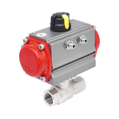 Rp 1/2" 2-Way Pneumatic Brass Ball Valve - Spring Opening