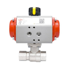 Rp 1/2" 2-Way Pneumatic Brass Ball Valve - Spring Closing