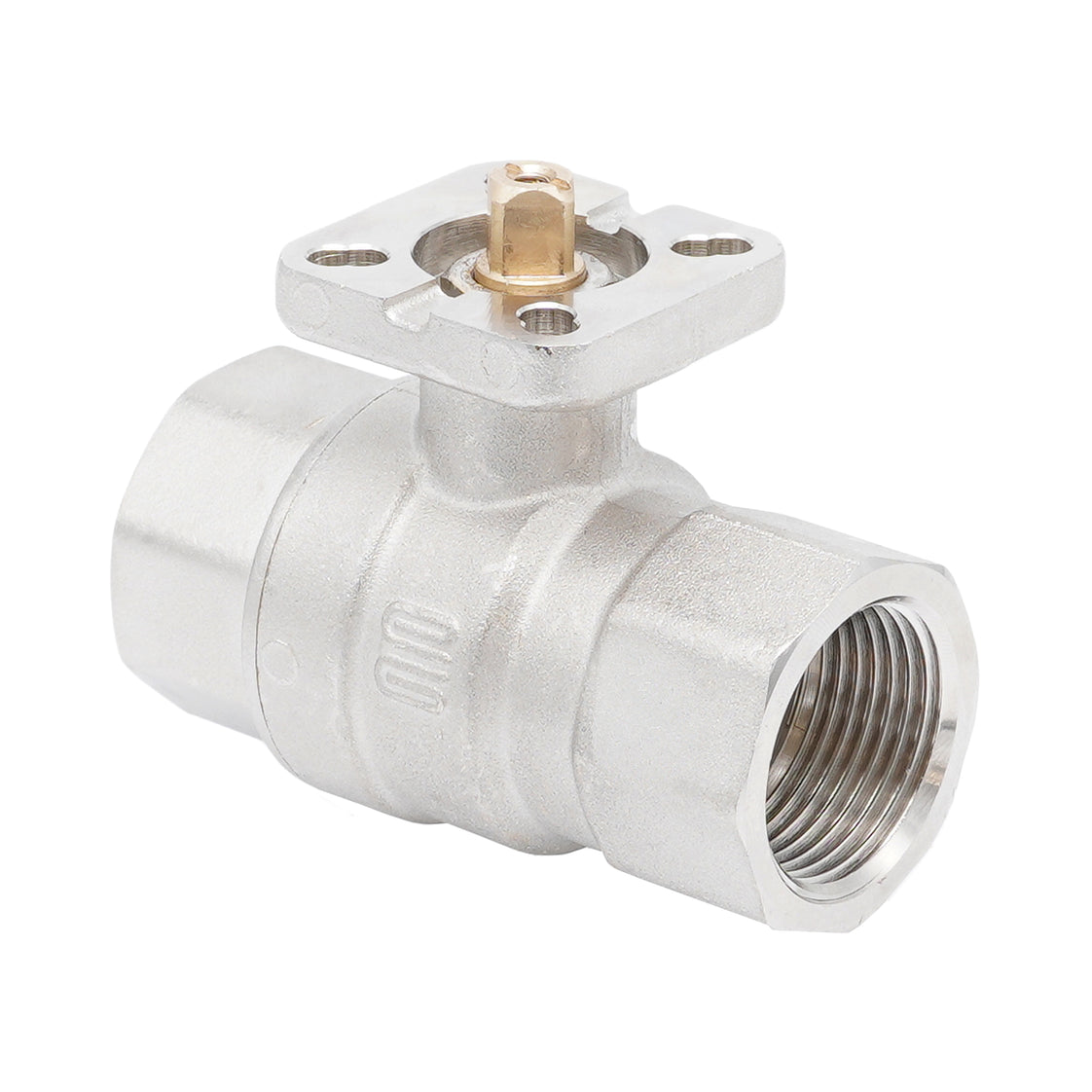 Rp 1-1/2" 2-way Brass Ball Valve ISO-Top F04/F05 PN25