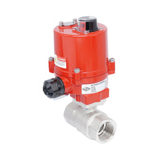 Rp 1-1/4" 2-Way Electric Brass Ball Valve 24 V AC/DC