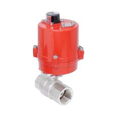Rp 1-1/4" 2-Way Electric Brass Ball Valve 24 V AC/DC