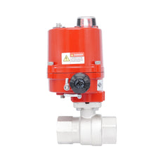 Rp 1-1/4" 2-Way Electric Brass Ball Valve 24 V AC/DC