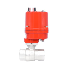 Rp 1-1/4" 2-Way Electric Brass Ball Valve 24 V AC/DC