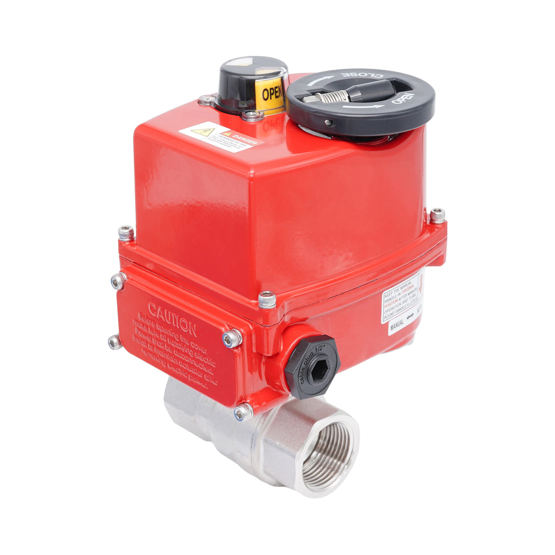 Rp 1" 2-Way Modulating Electric Brass Ball Valve 24 V AC/DC