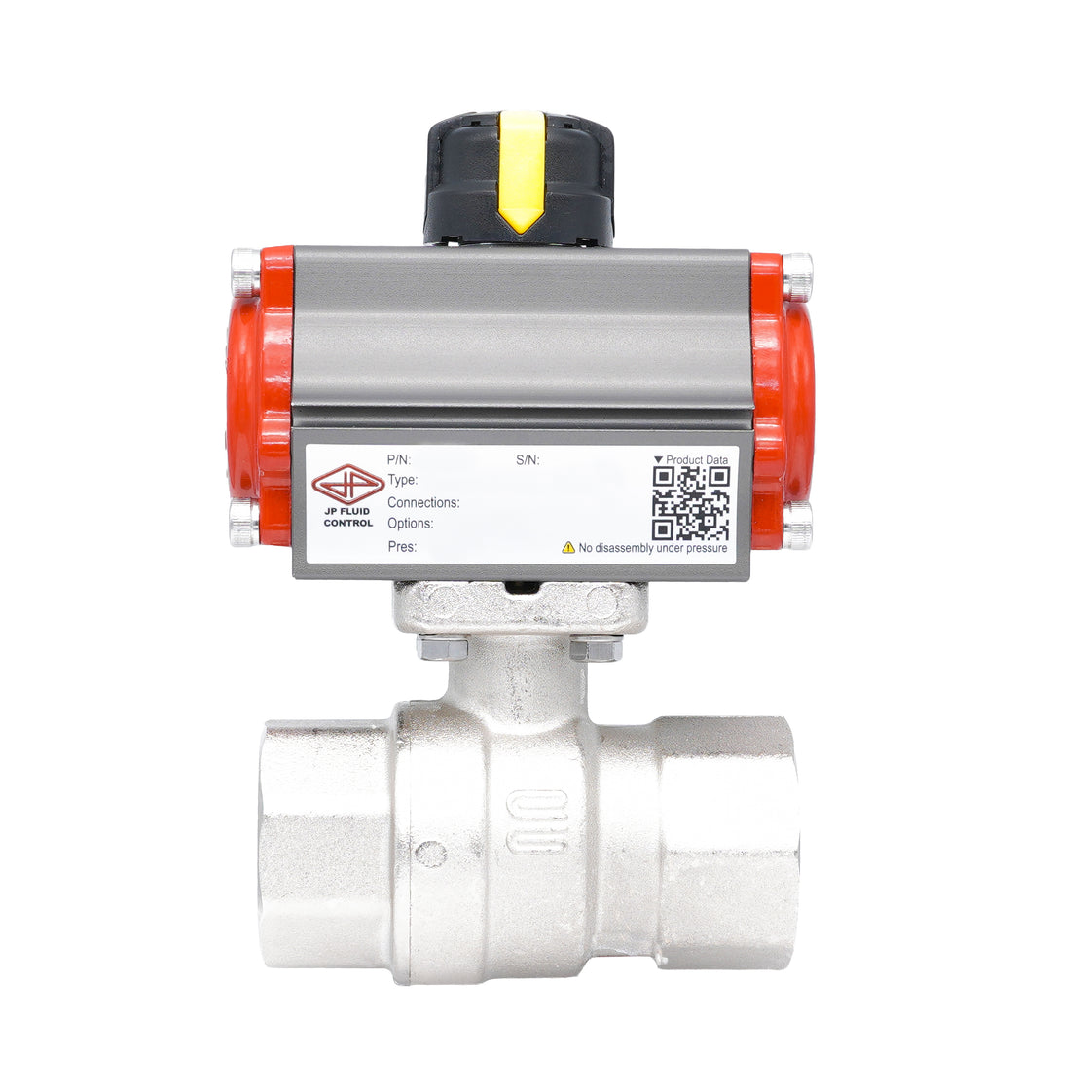 Rp 1 1/2" 2-Way Pneumatic Brass Ball Valve - Double Acting