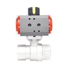 Rp 3/4" 2-Way Pneumatic Brass Ball Valve - Double Acting