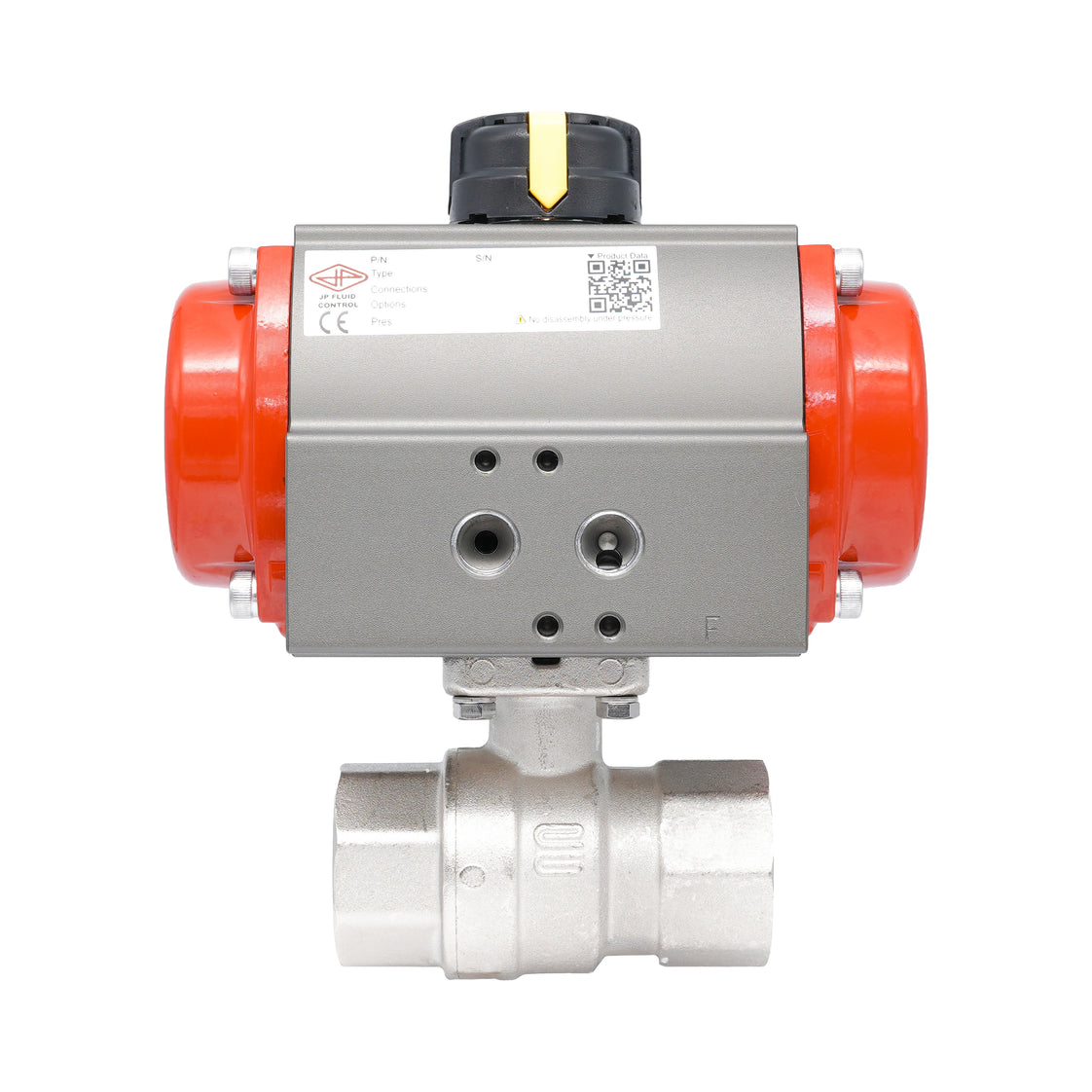 Rp 1" 2-Way Pneumatic Brass Ball Valve - Spring Opening