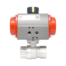 Rp 1" 2-Way Pneumatic Brass Ball Valve - Spring Opening