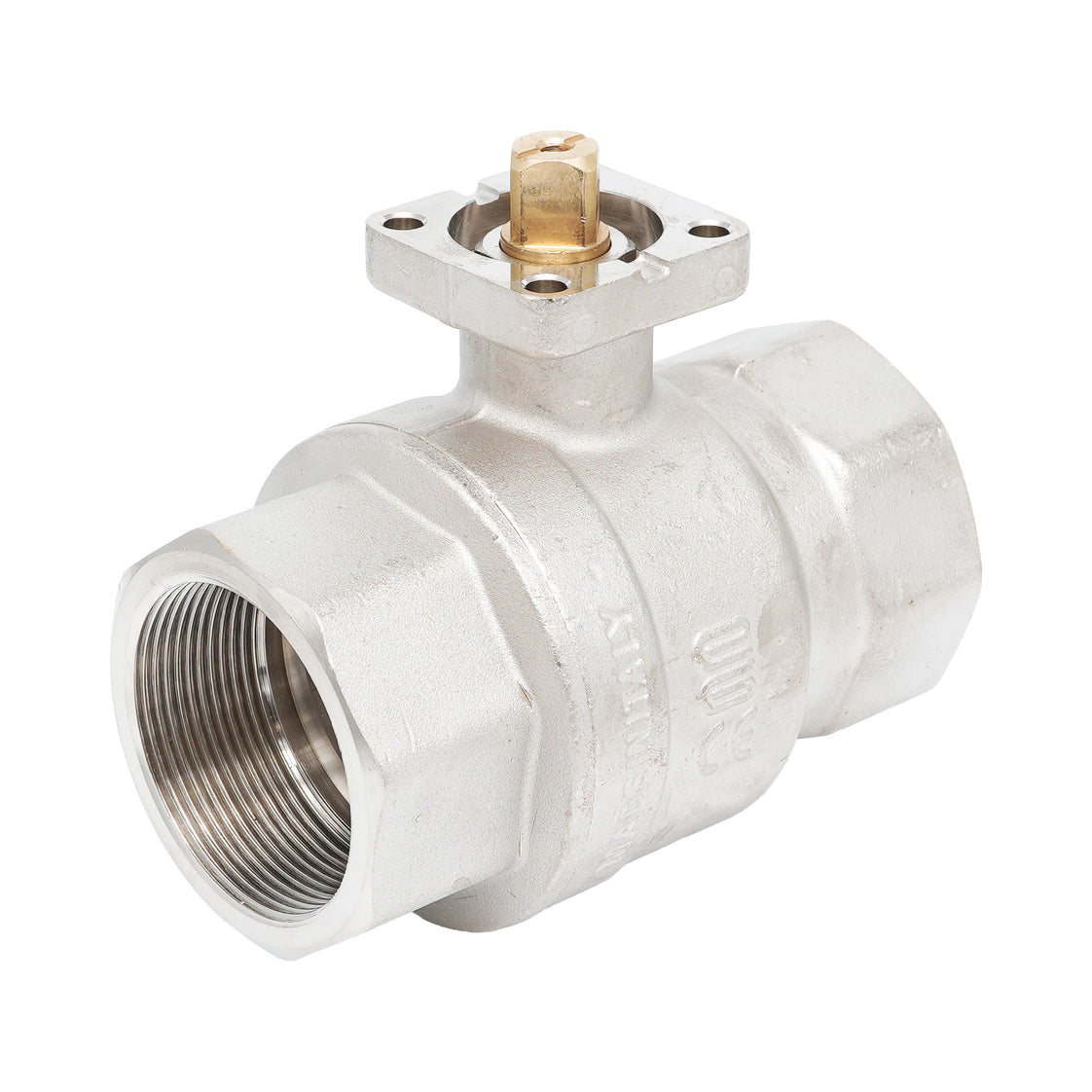 Rp 2-1/2" 2-way Brass Ball Valve ISO-Top F07 PN25