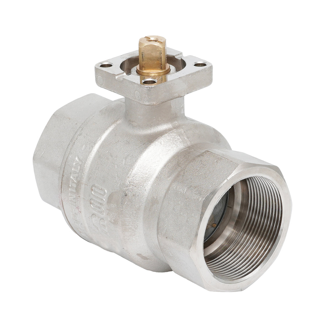 Rp 2-1/2" 2-way Brass Ball Valve ISO-Top F07 PN25