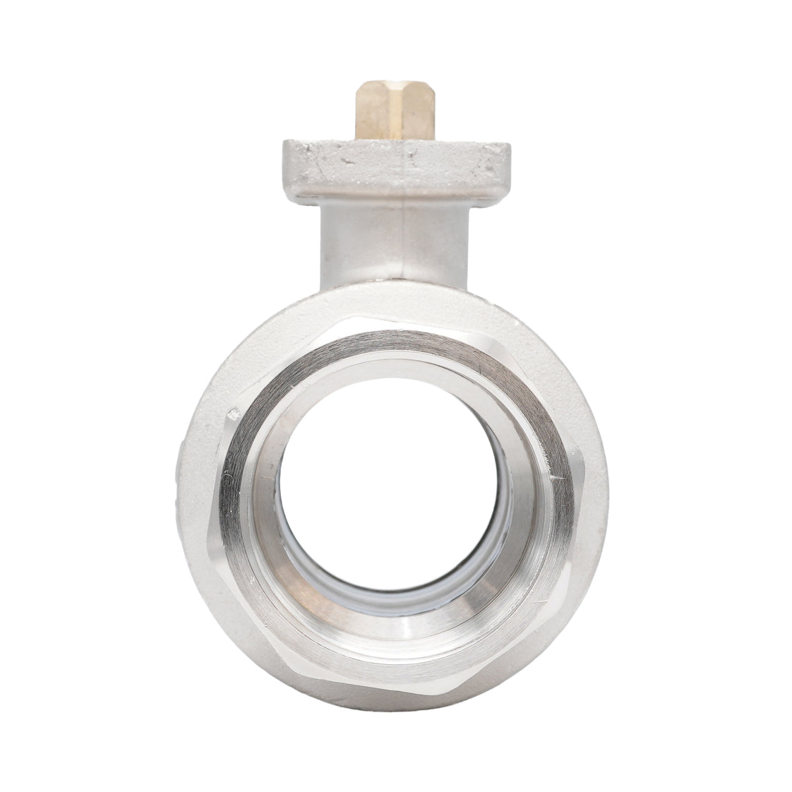 Rp 2-1/2" 2-way Brass Ball Valve ISO-Top F07 PN25