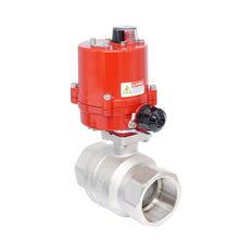 Rp 2-1/2" 2-Way Electric Brass Ball Valve 100-240 V AC