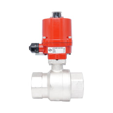 Rp 2" 2-Way Electric Brass Ball Valve 12 V AC/DC